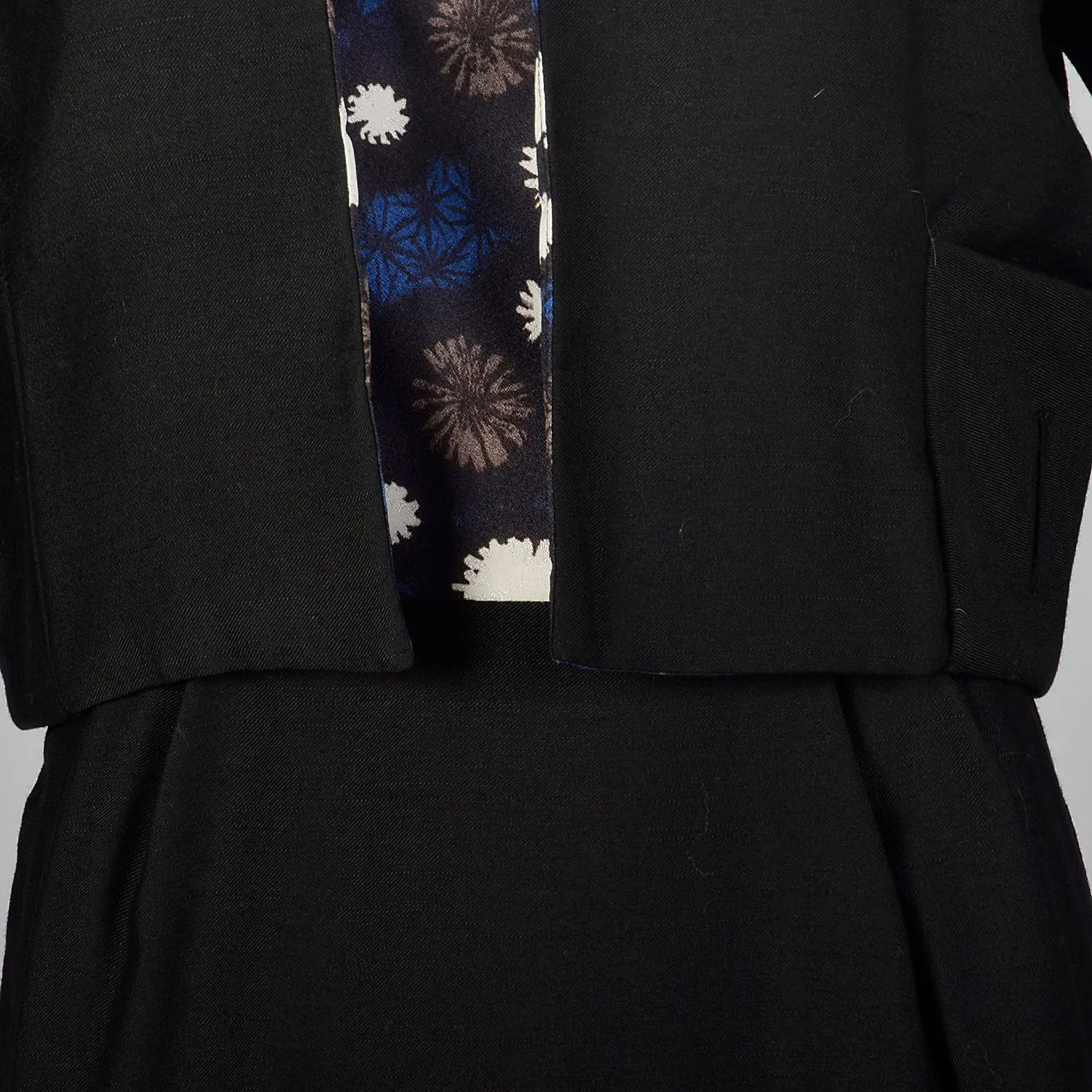 1960s Black and Floral Dress Set
