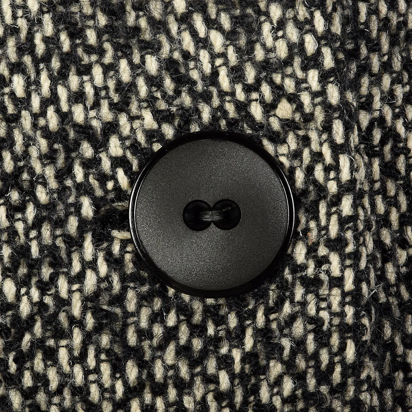 1960s Black and White Boucle Wool Skirt Suit