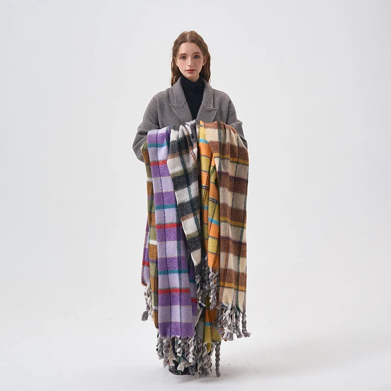 2023-08-31 Plaid stripe winter scarf