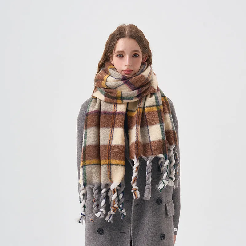 2023-08-31 Plaid stripe winter scarf