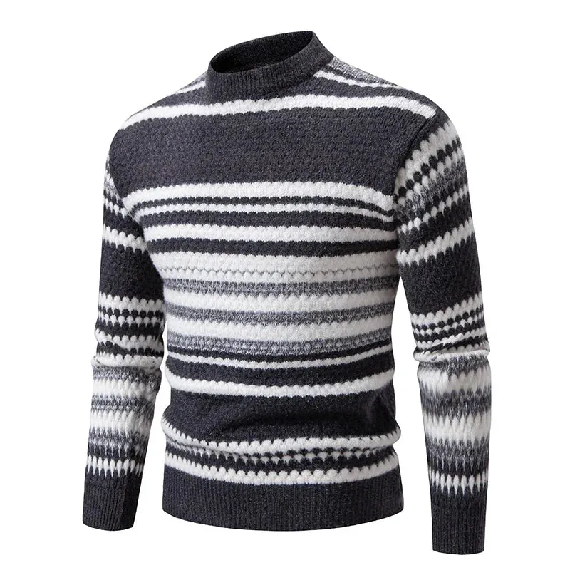 2025 Men's Casual Knit Sweater – Warm Multicolor Autumn & Winter Fashion Top