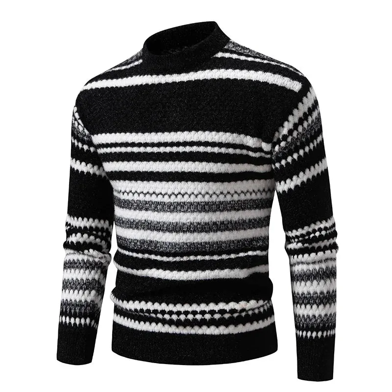 2025 Men's Casual Knit Sweater – Warm Multicolor Autumn & Winter Fashion Top
