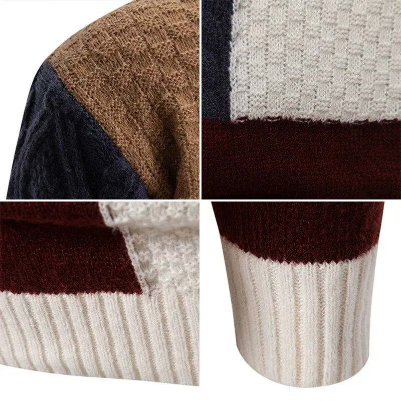 2025 Men's Casual Knit Sweater – Warm Multicolor Autumn & Winter Fashion Top
