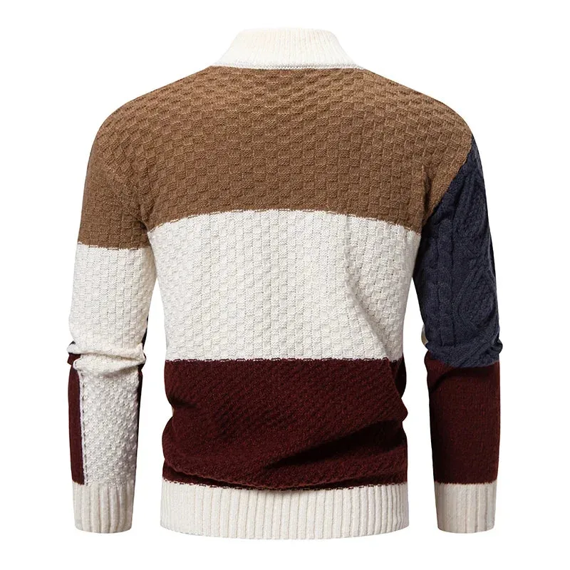 2025 Men's Casual Knit Sweater – Warm Multicolor Autumn & Winter Fashion Top