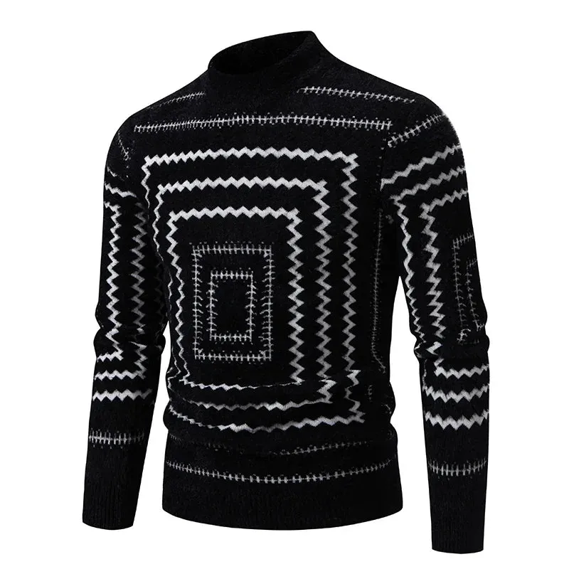 2025 Men's Casual Knit Sweater – Warm Multicolor Autumn & Winter Fashion Top