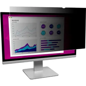 3M High Clarity Privacy Filter for 24in Monitor, 16:9, HC240W9B Black, Glossy