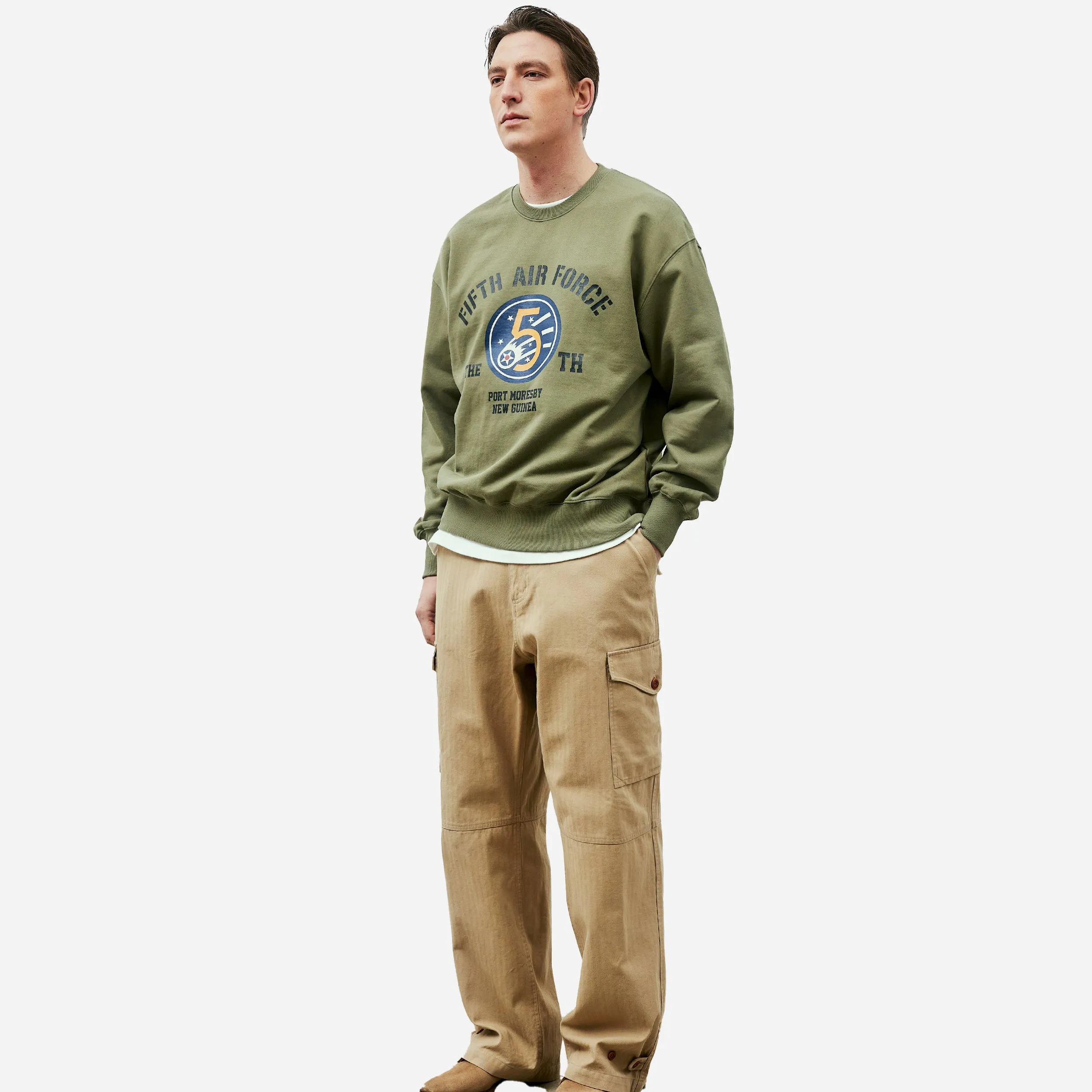 5TH AIR FORCE SWEATSHIRT - OLIVE
