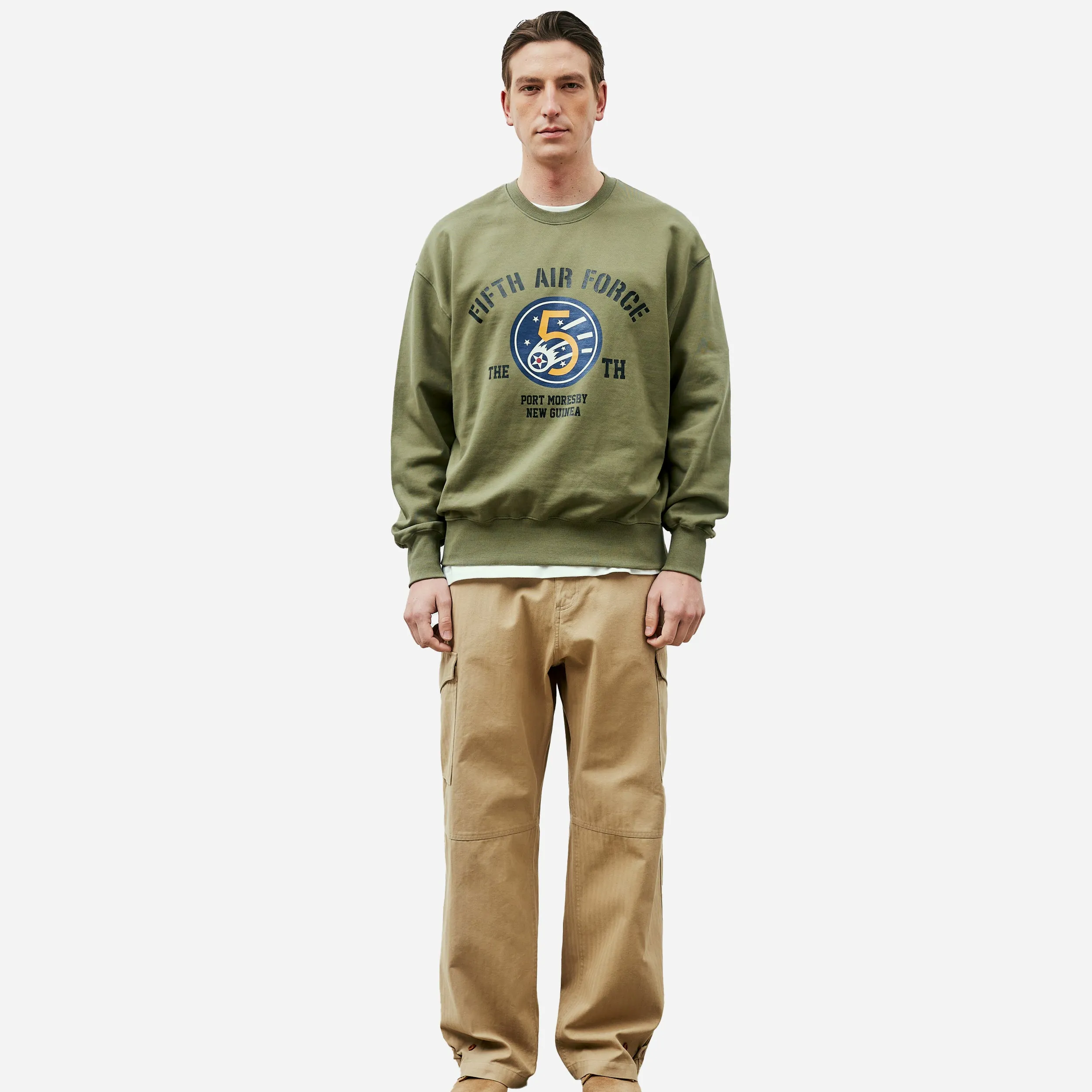 5TH AIR FORCE SWEATSHIRT - OLIVE