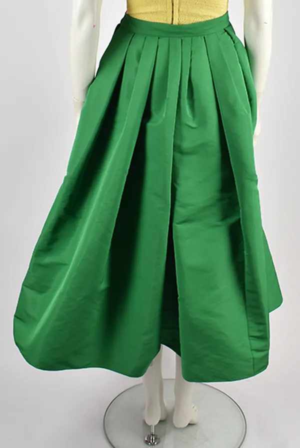 ALEXANDER MCQUEEN A/W 2023 GREEN FLARED MIDI SKIRT