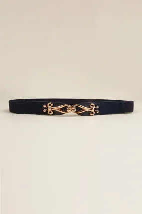 Alloy Buckle Elastic Belt