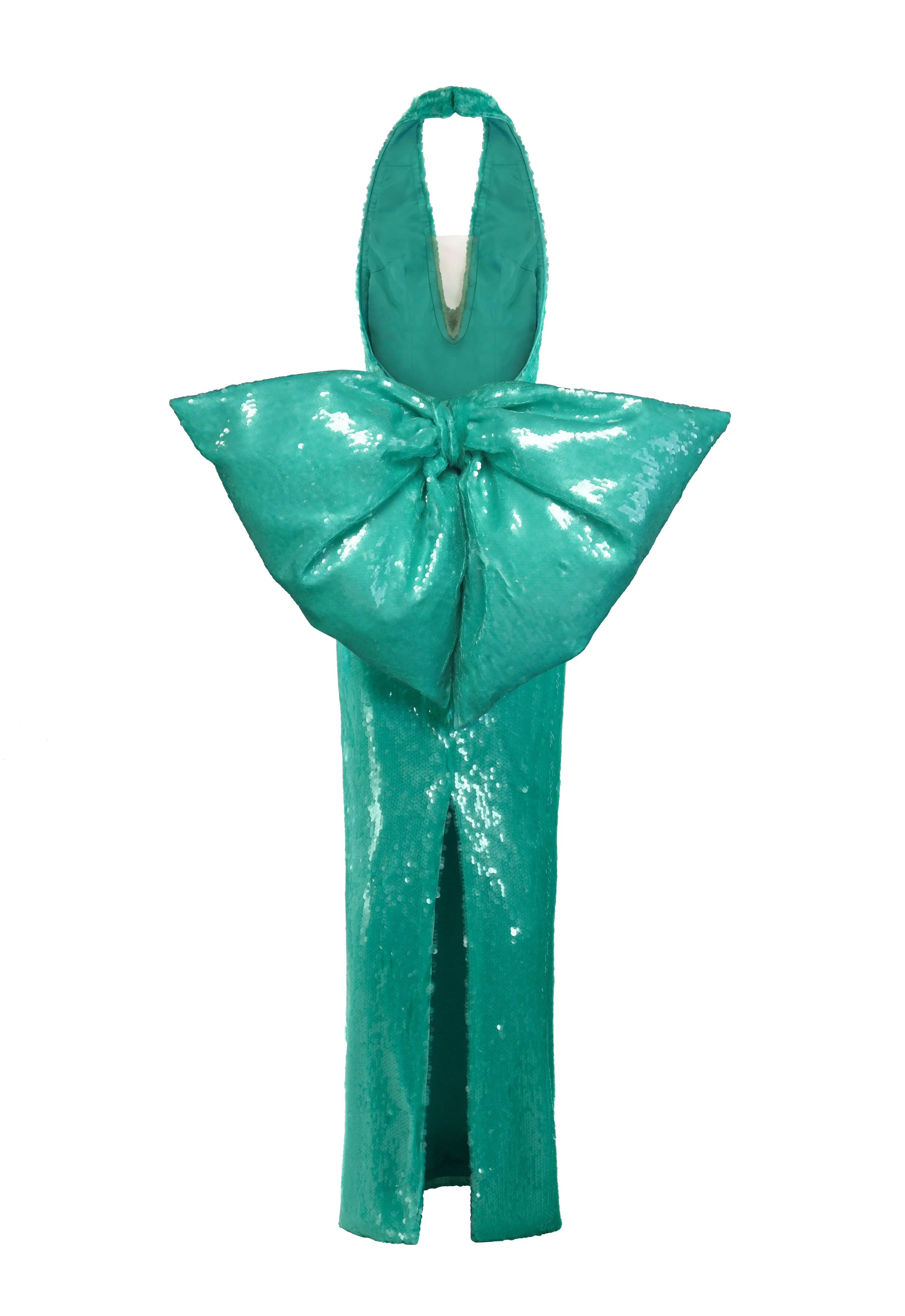 Aqua green sequined dress