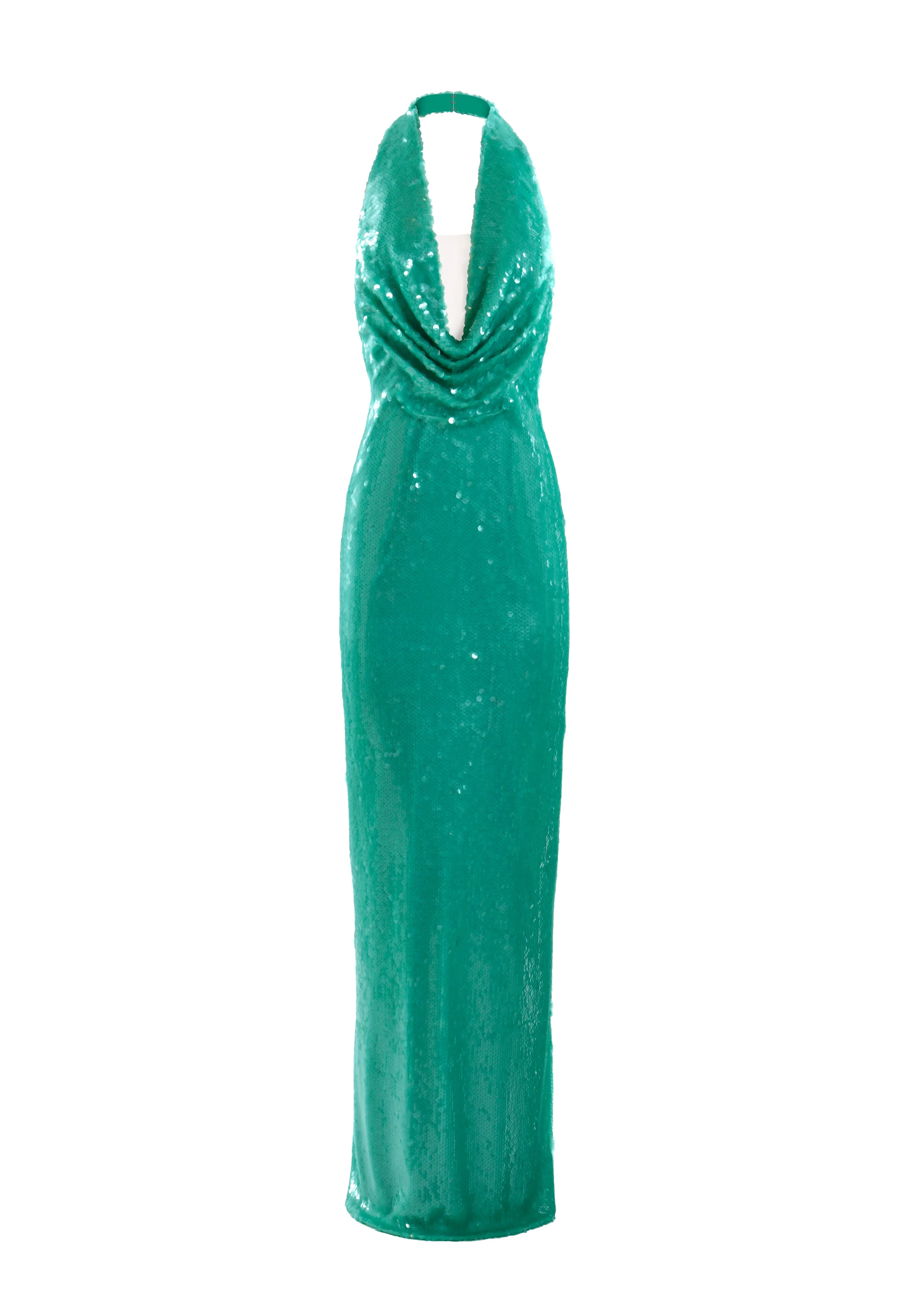 Aqua green sequined dress