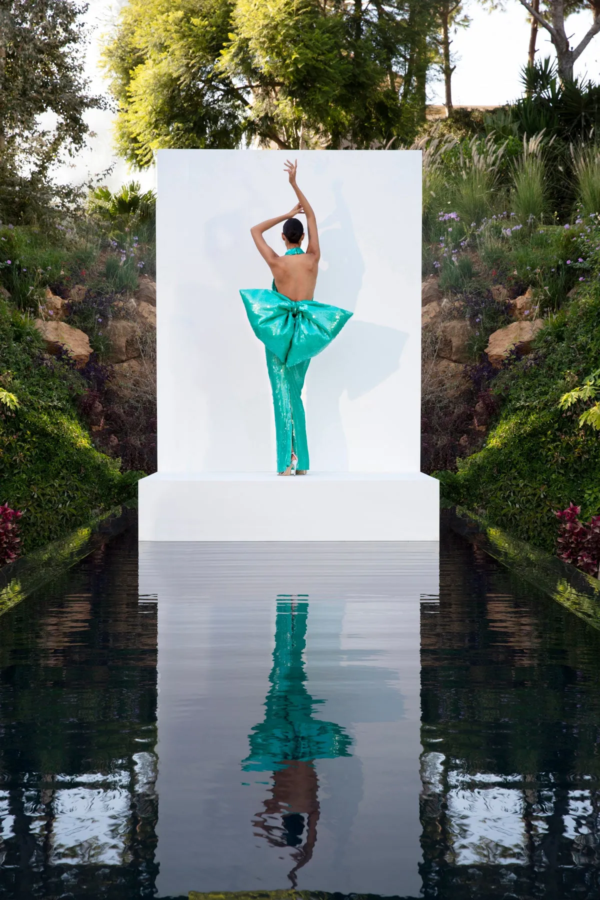 Aqua green sequined dress
