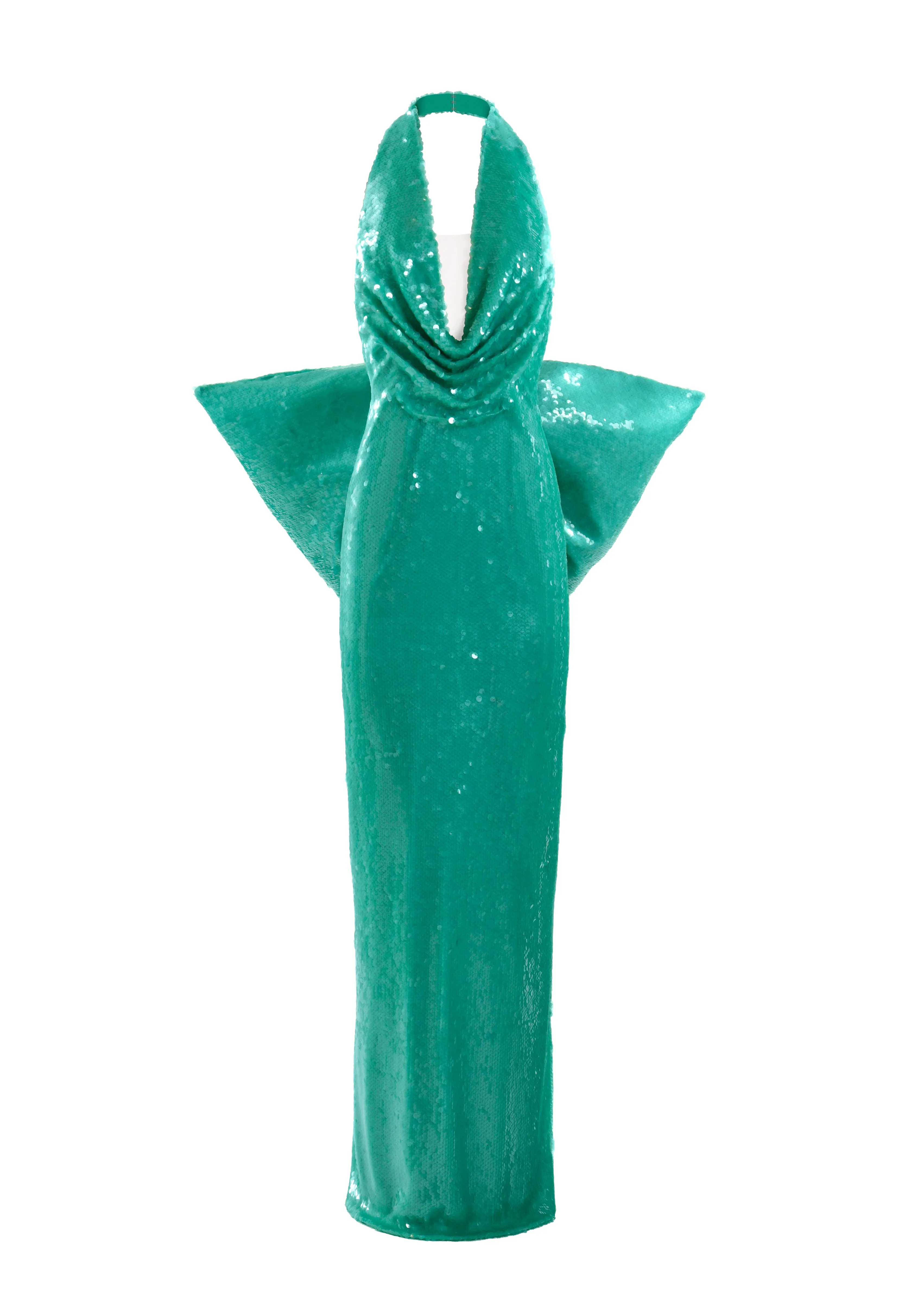 Aqua green sequined dress