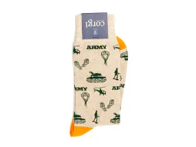 Army Logo Socks Brown