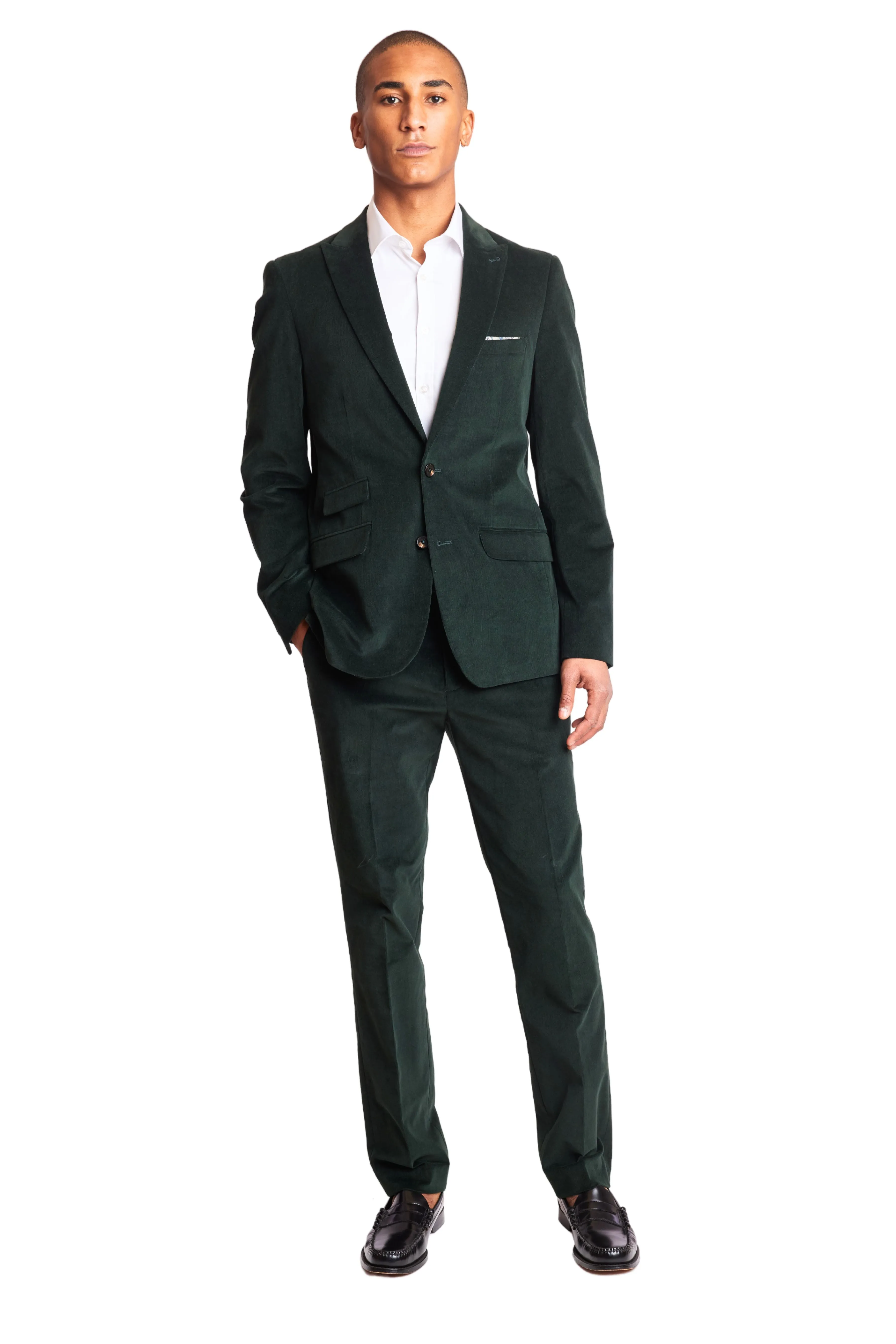 Ashton Peak Jacket - slim - Dark Forest Green Cord