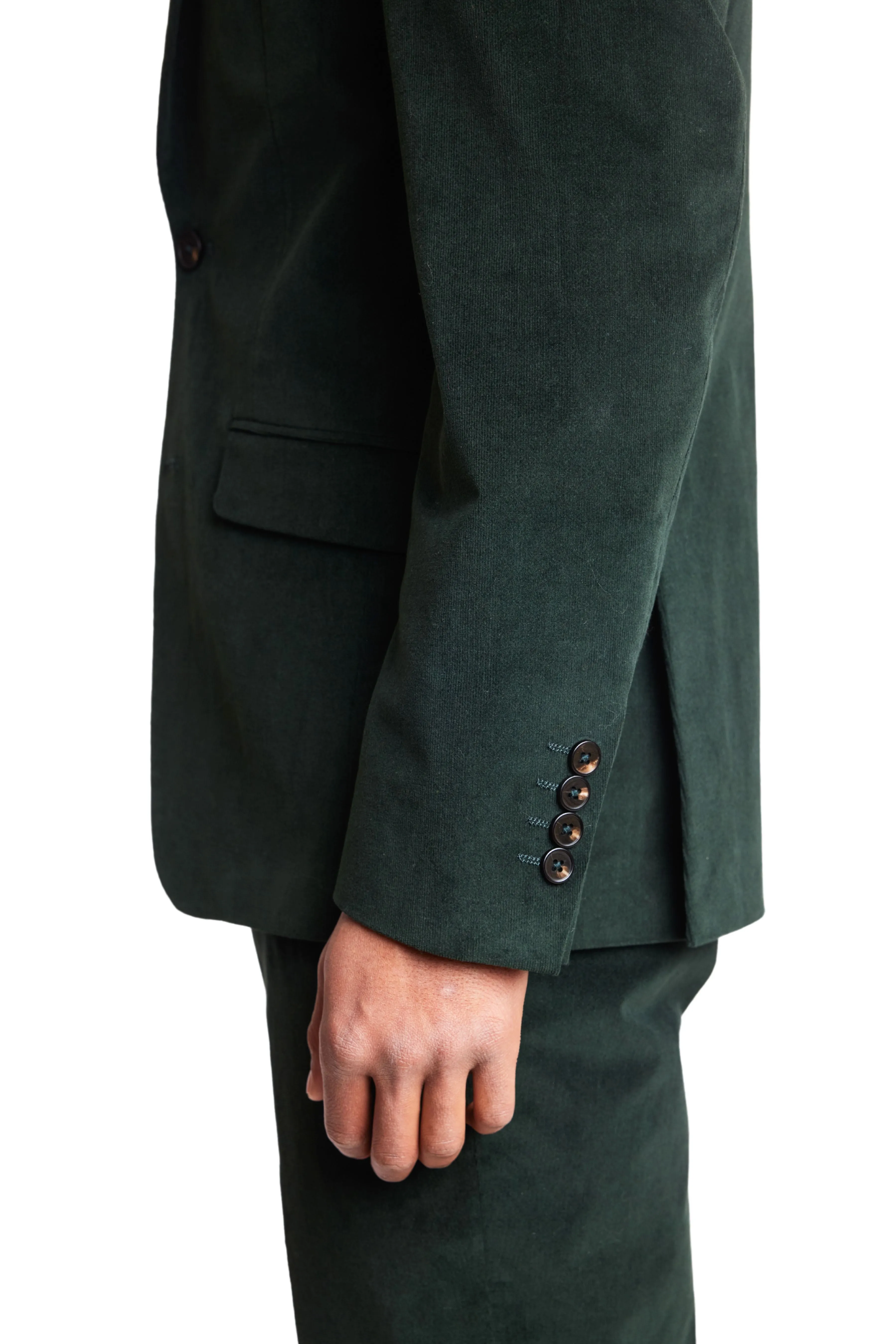 Ashton Peak Jacket - slim - Dark Forest Green Cord