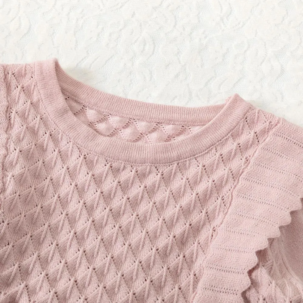 Autumn Little Girls Knit Sweater Dress Wholesale Girls Dress