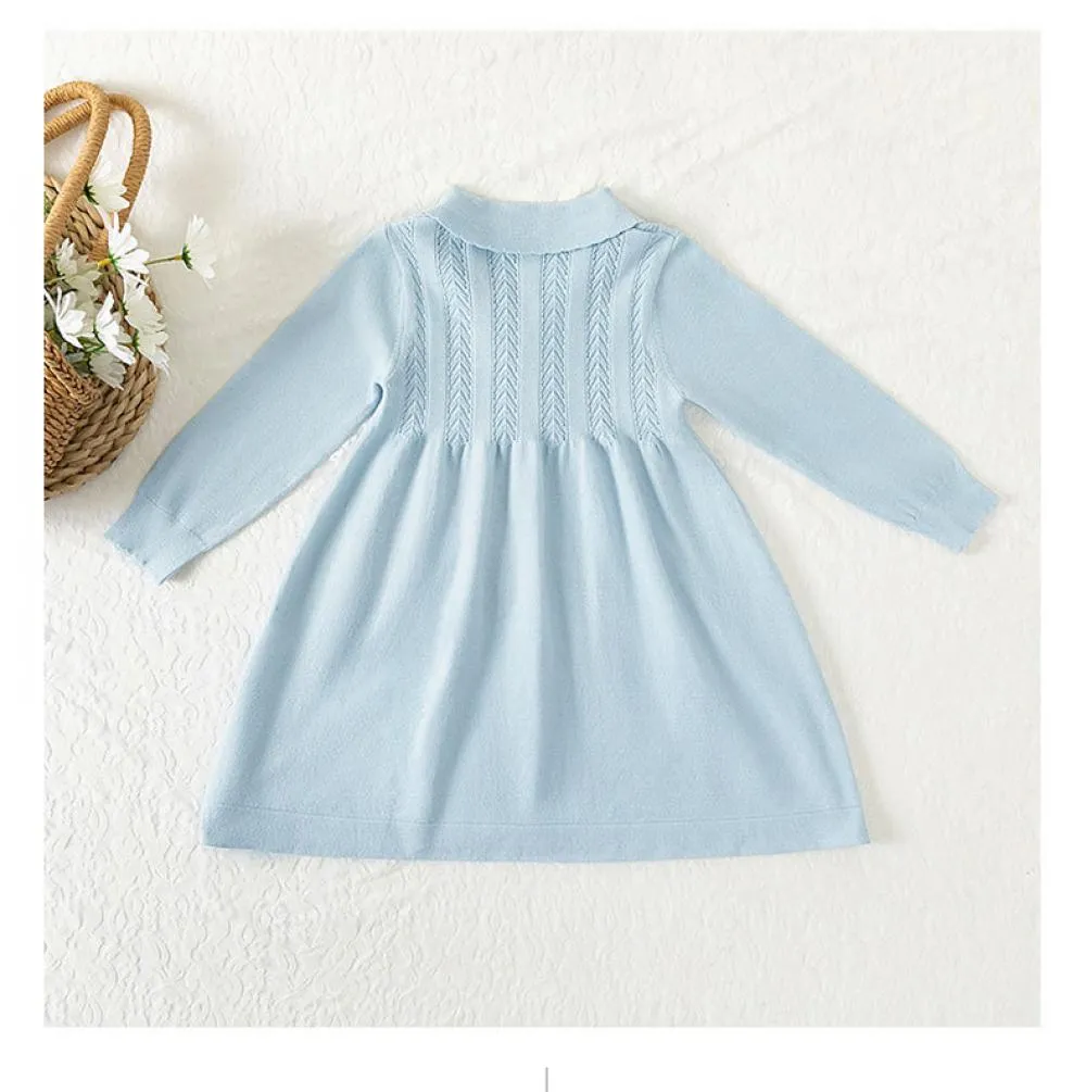 Autumn Little Girls Sweater Dress Wholesale Girls Clothes