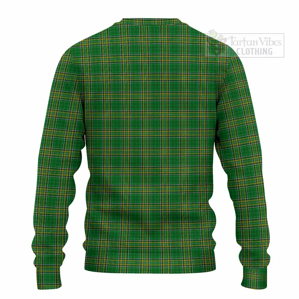 Barran Irish Clan Tartan Knitted Sweater with Coat of Arms