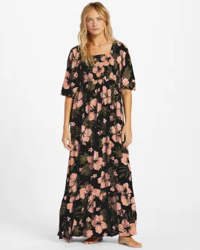 Billabong Womens Full Bloom Maxi Dress - Black Sands