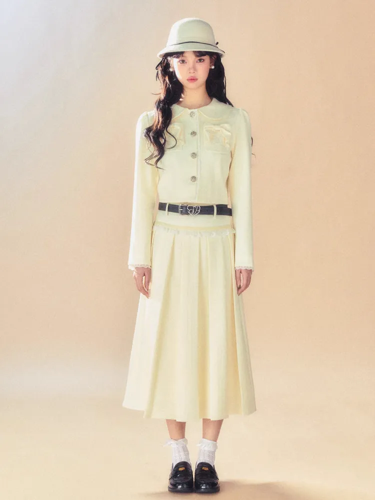 College style jacket   pleated skirt【s0000007095】