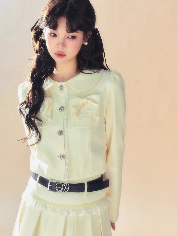 College style jacket   pleated skirt【s0000007095】