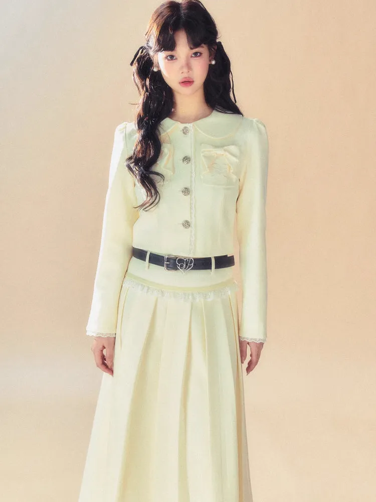 College style jacket   pleated skirt【s0000007095】