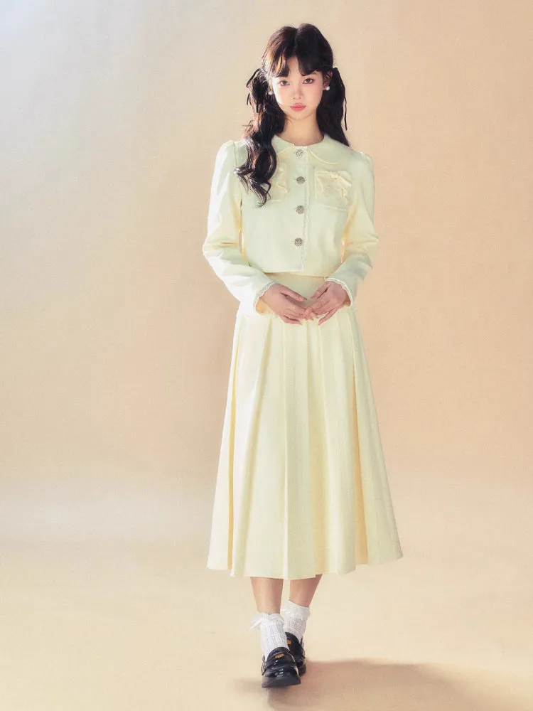 College style jacket   pleated skirt【s0000007095】