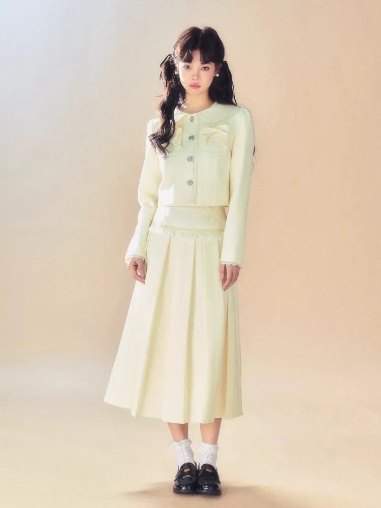 College style jacket   pleated skirt【s0000007095】