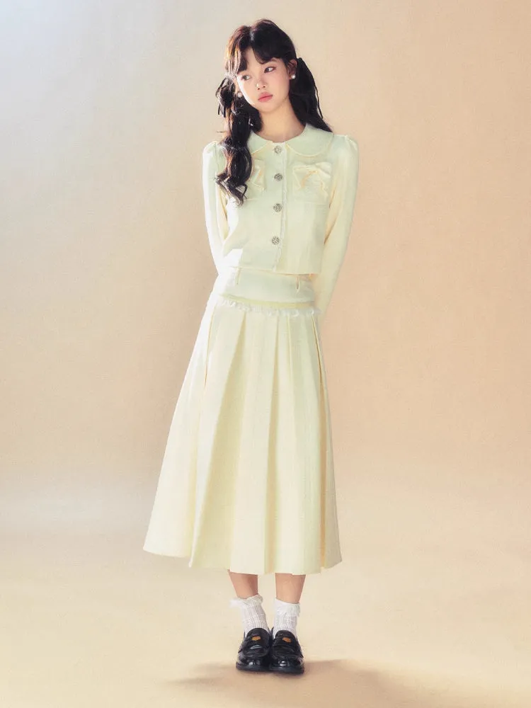 College style jacket   pleated skirt【s0000007095】