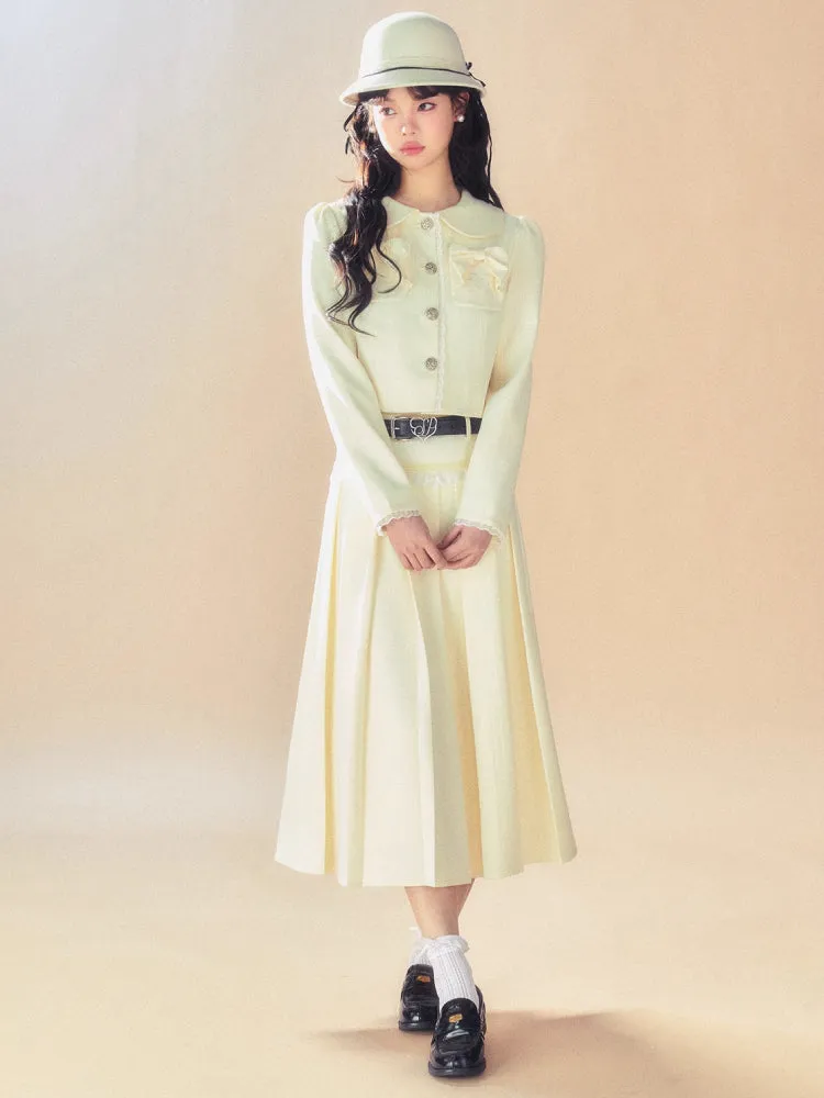 College style jacket   pleated skirt【s0000007095】