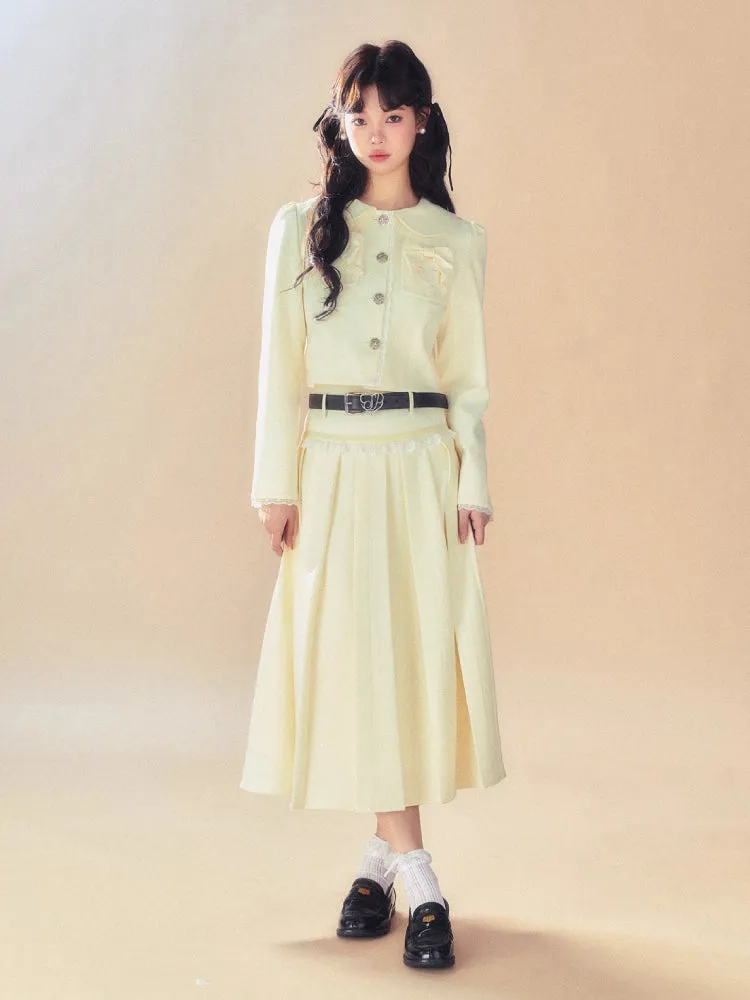 College style jacket   pleated skirt【s0000007095】