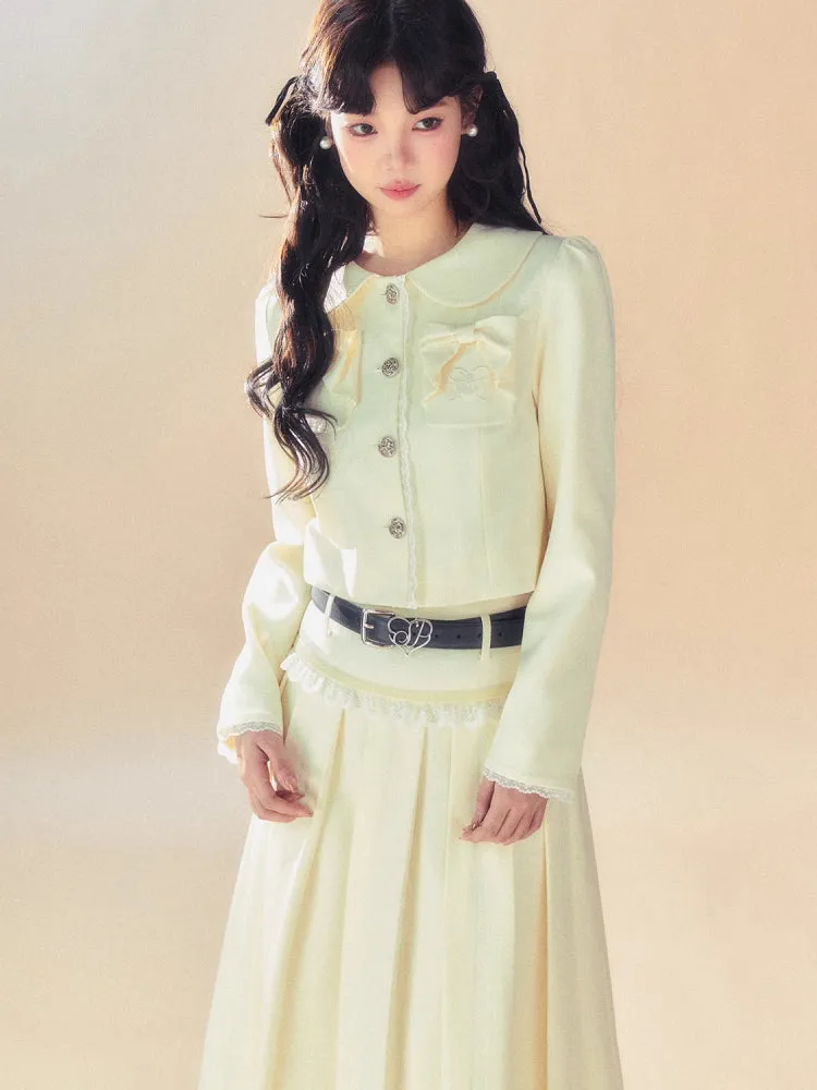 College style jacket   pleated skirt【s0000007095】