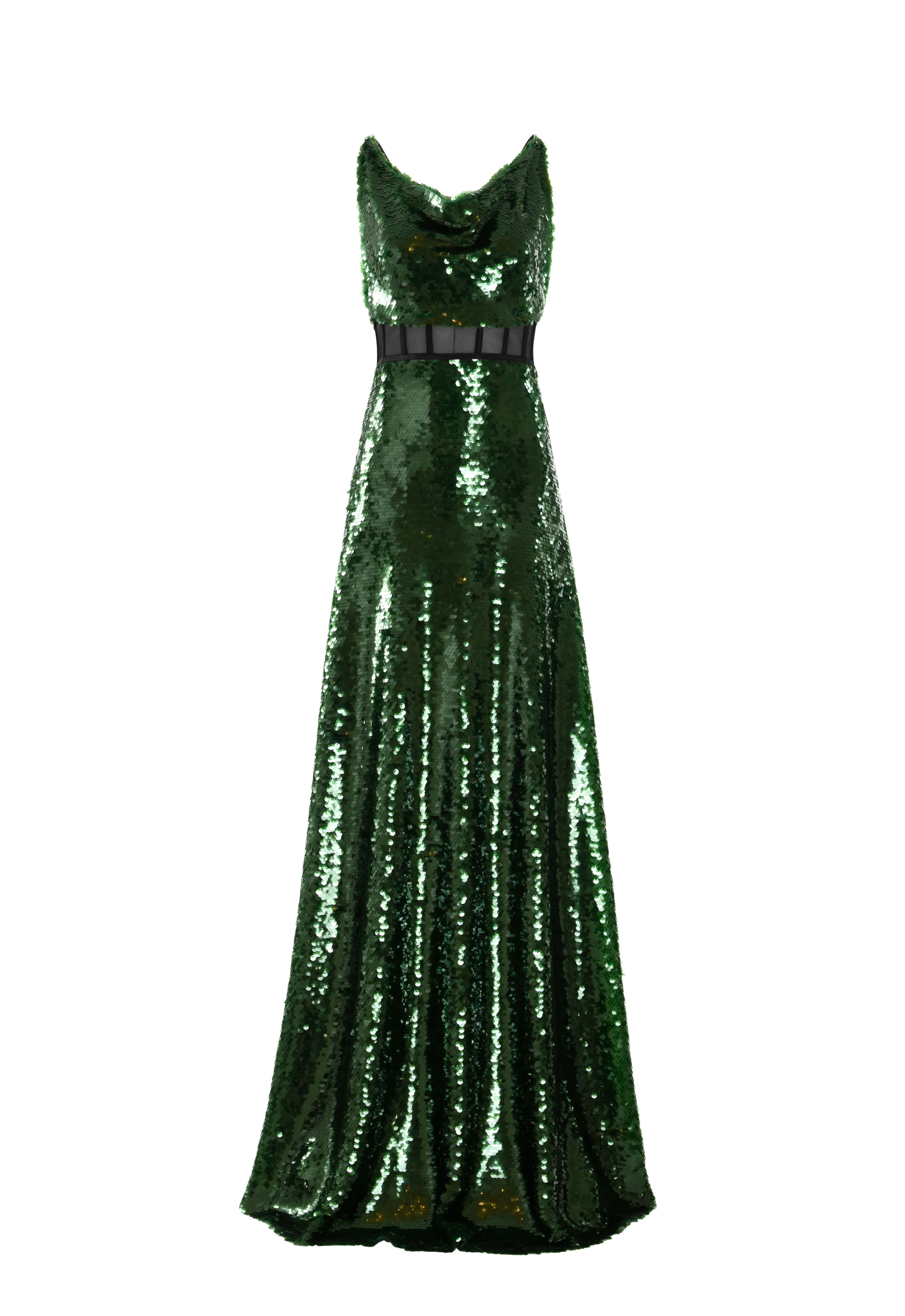 Emerald green sequined dress
