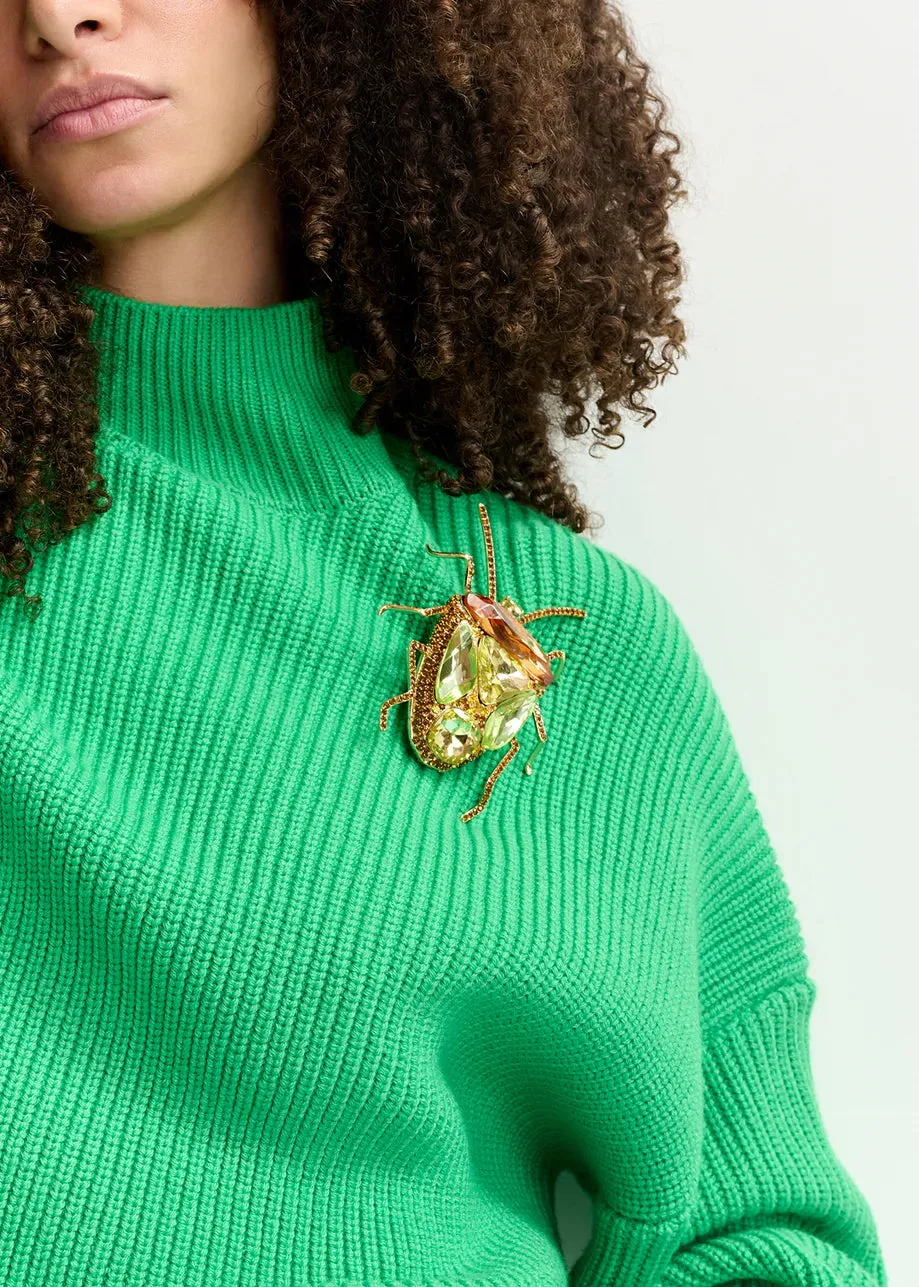 Essentiel Antwerp Ginsect Brooch in Green
