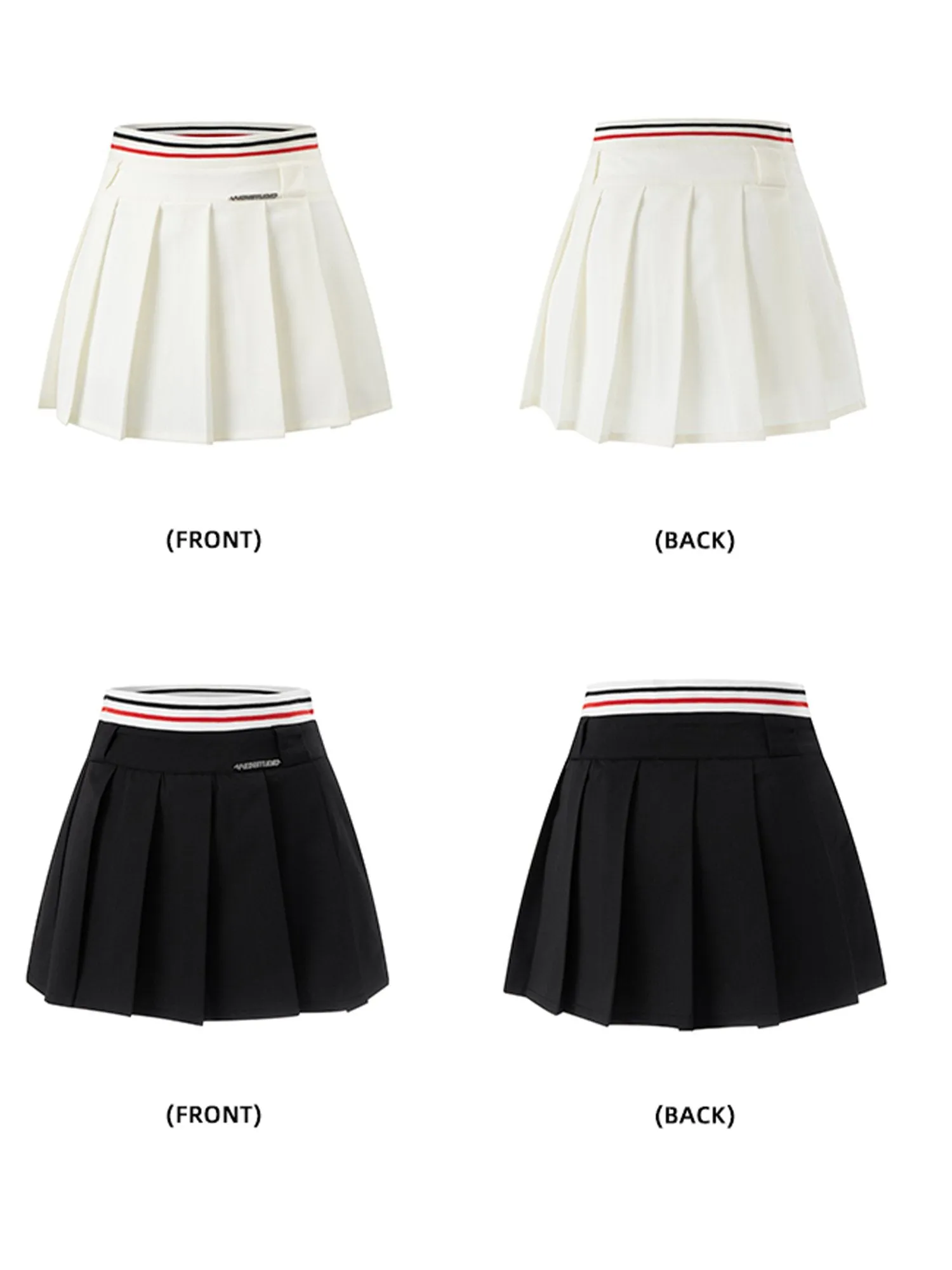 Front-Zip Crooped Jacket, Cropped Tank Top and Pleated Mini Skirt VVO0020