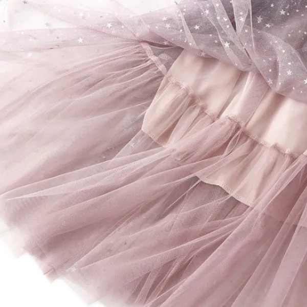 Gradient Star Sequined Mesh Maxi Skirt 漸變色星星亮片網紗半身長裙 (KCCLSP2114)