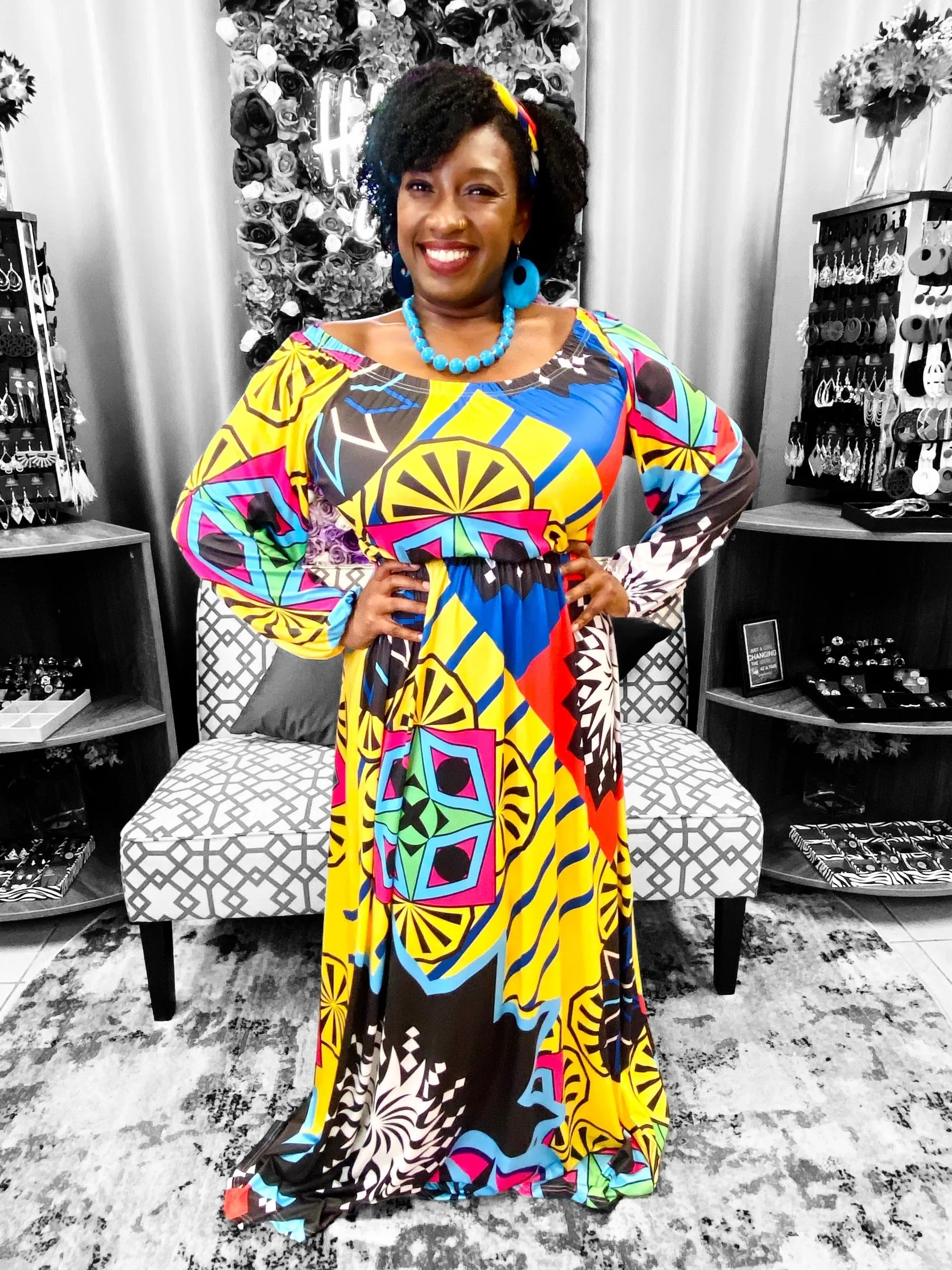 Graphic Maxi Dress