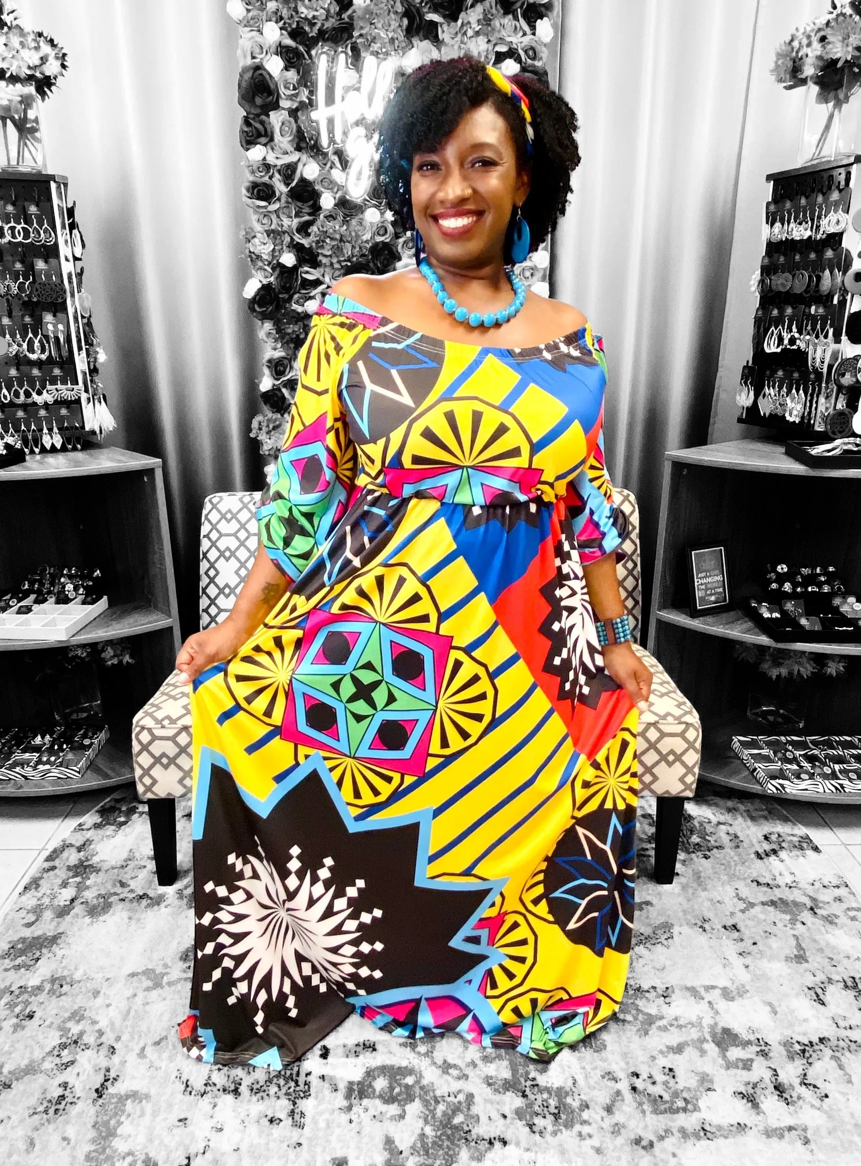 Graphic Maxi Dress
