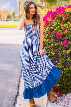 Huntington Beach Gingham Maxi