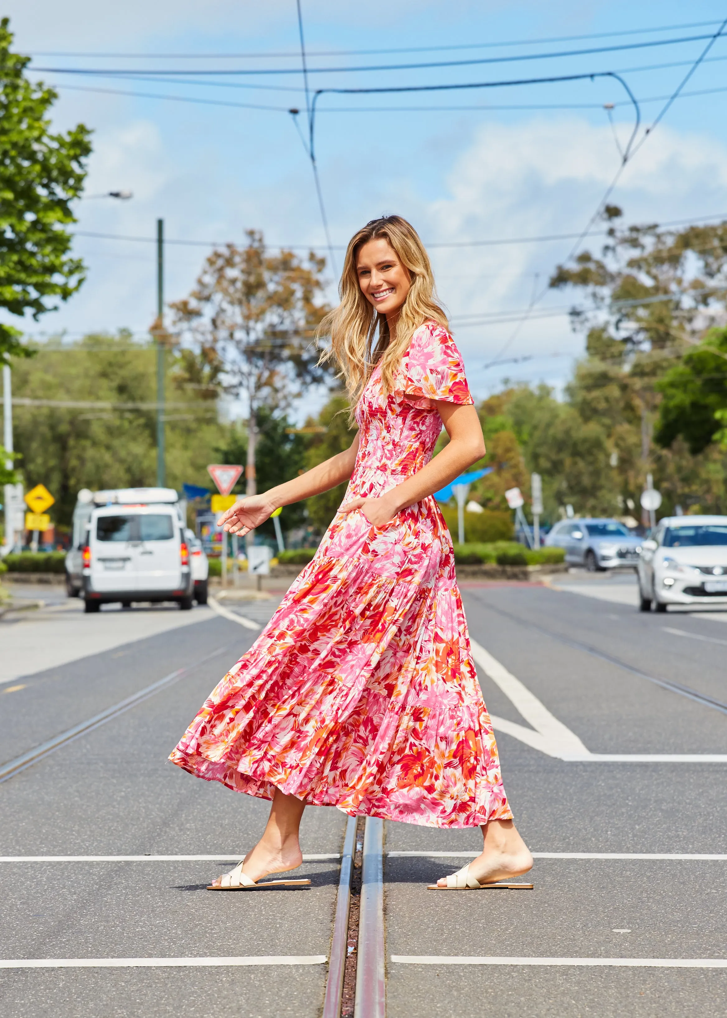 Ira Dress - Pink Floral