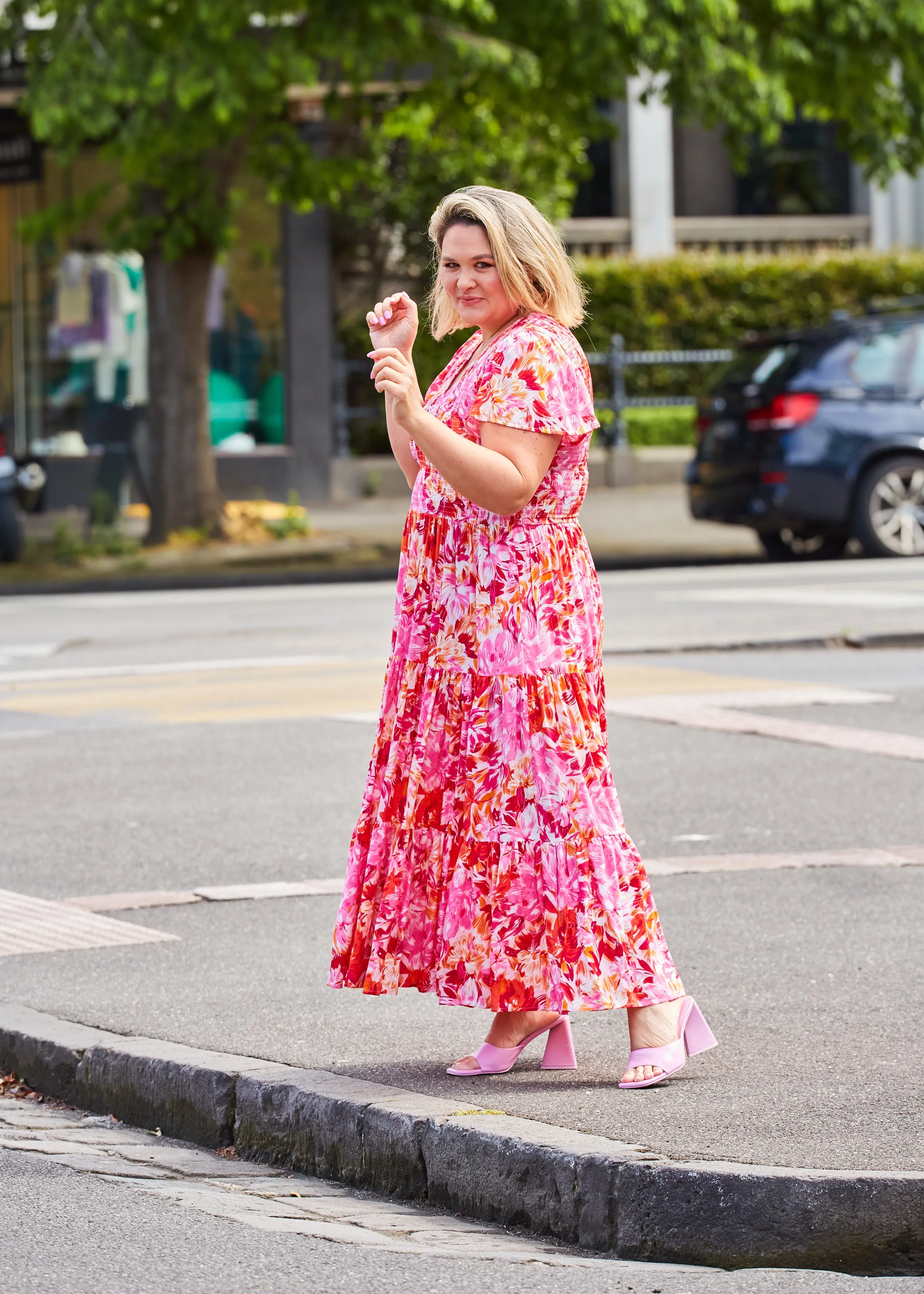 Ira Dress - Pink Floral
