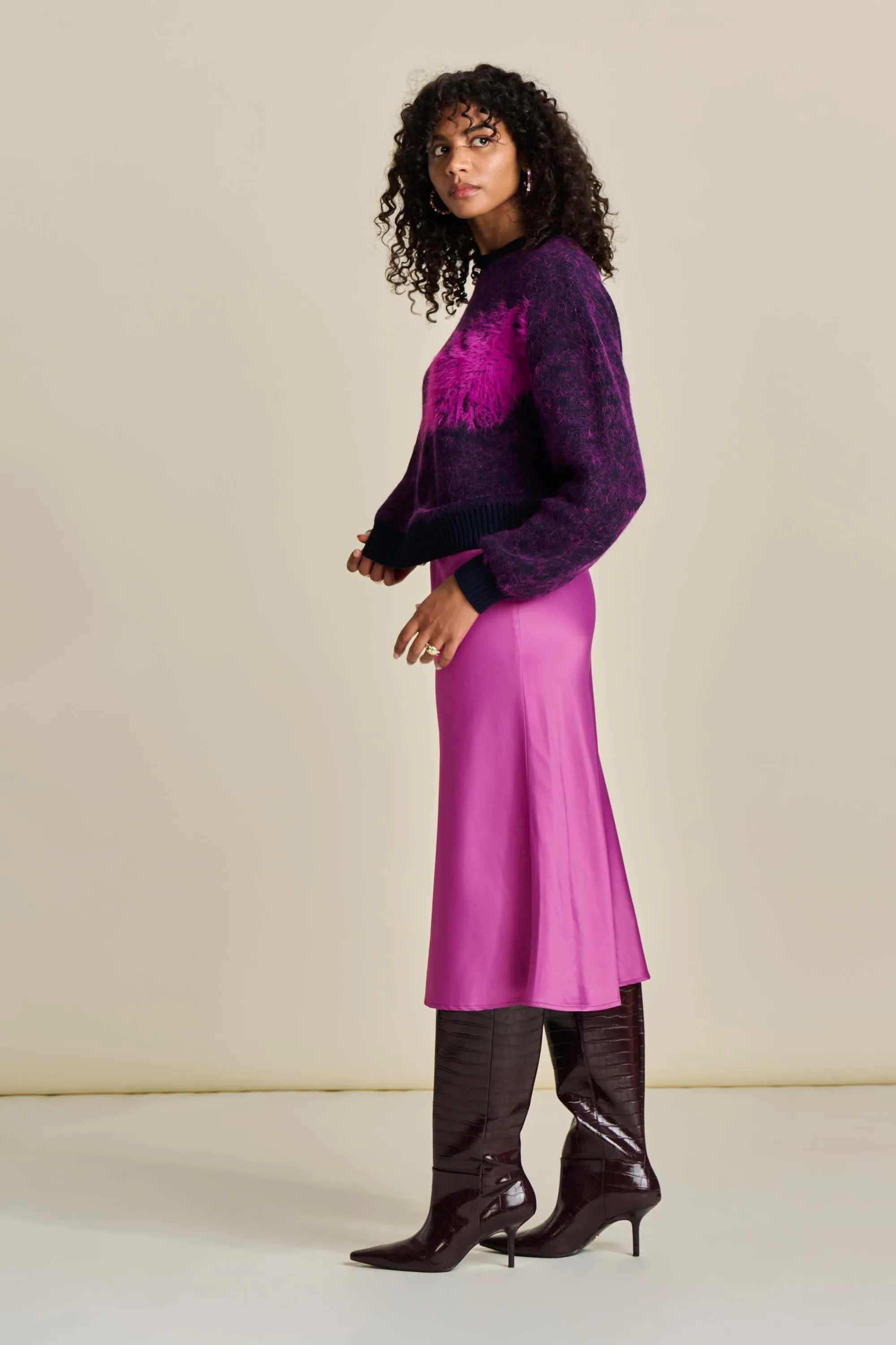 JUPE - Satin Cactus Pink