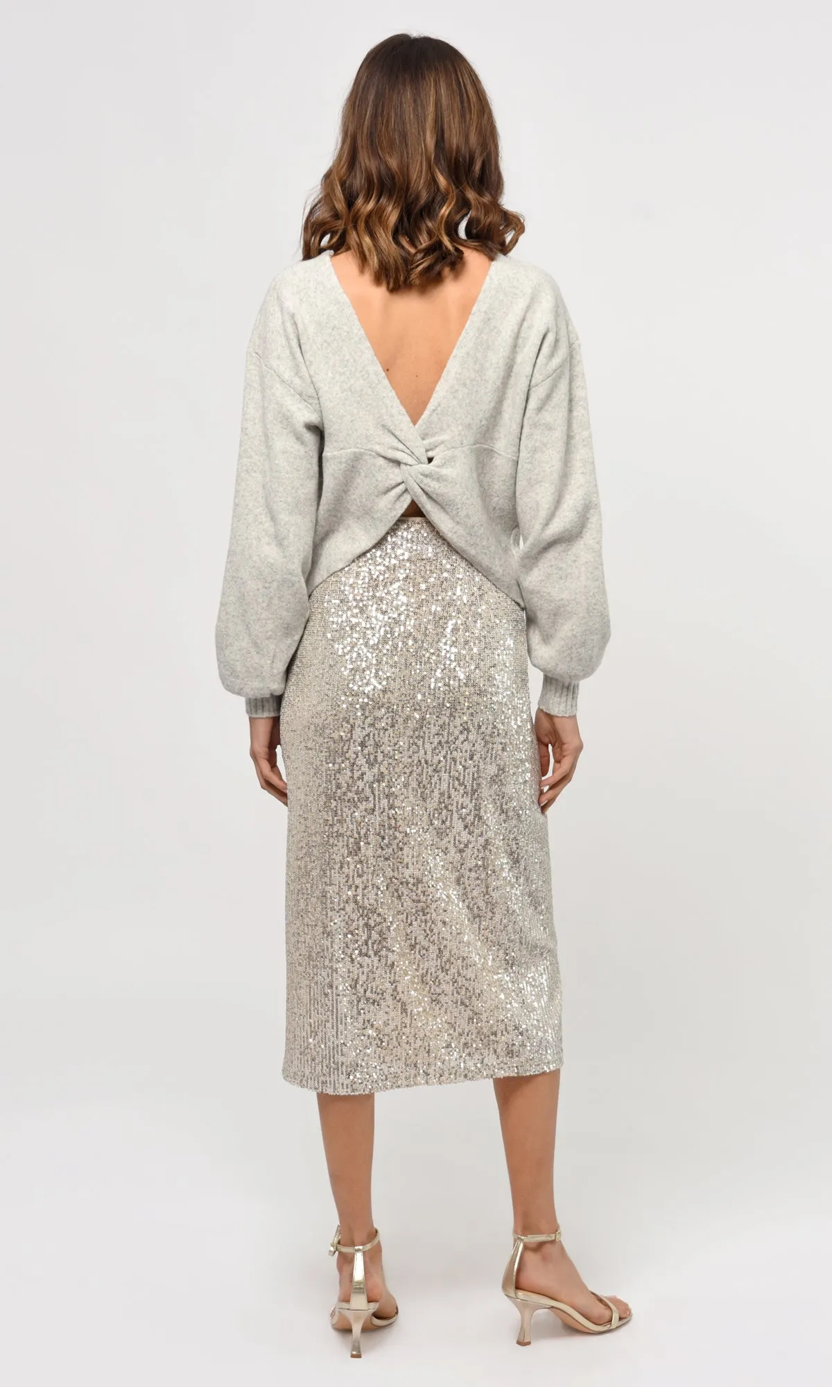 Karla Sequins Midi Skirt