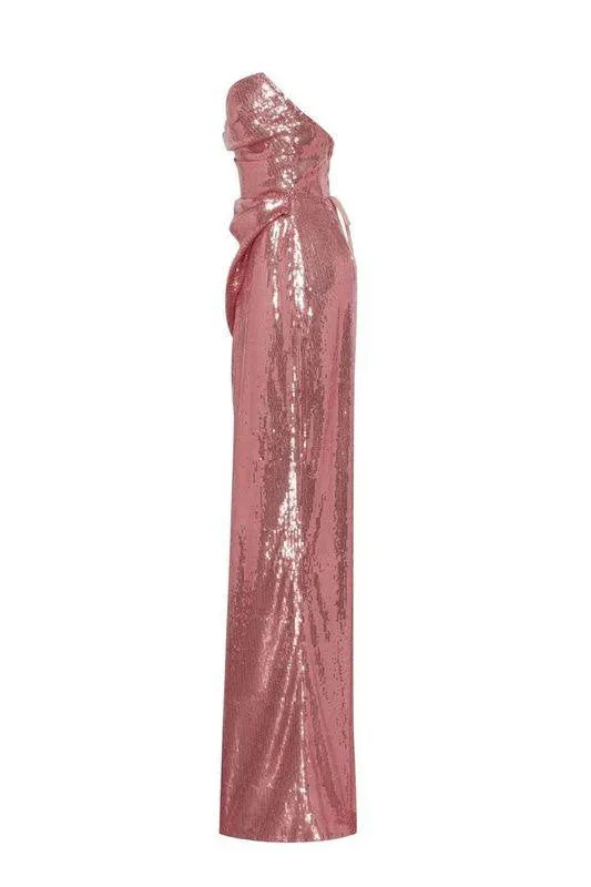 KittenAlarm - Julieta Strapless Sequined Evening Dress