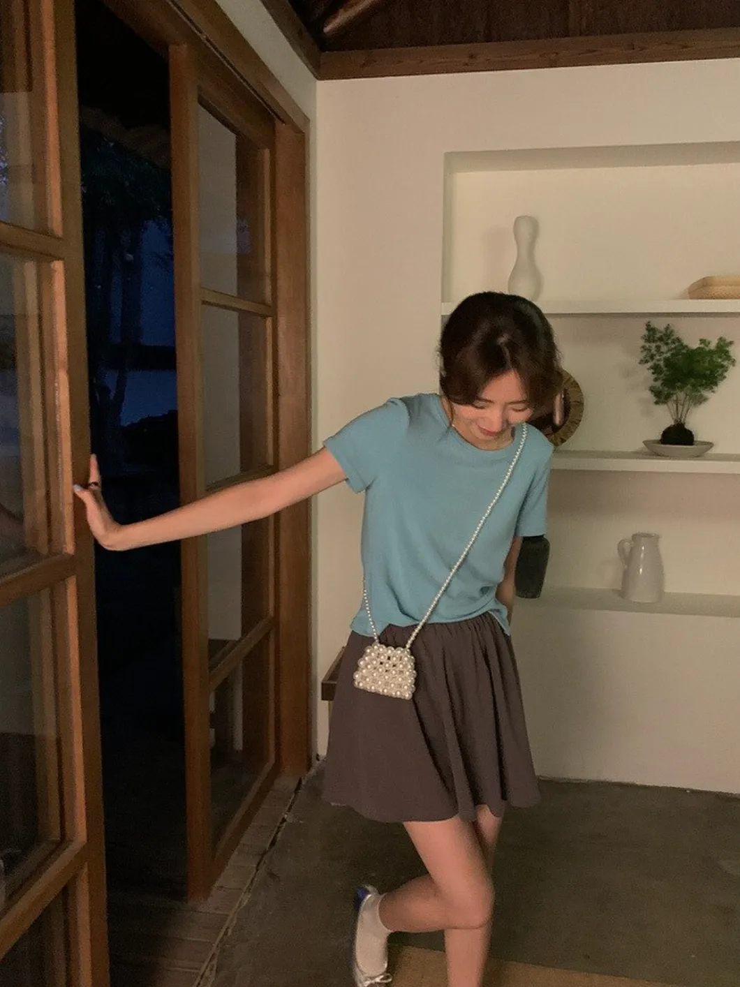 [Korean Style] Casual Cinched Waist Pleated Short Skirt