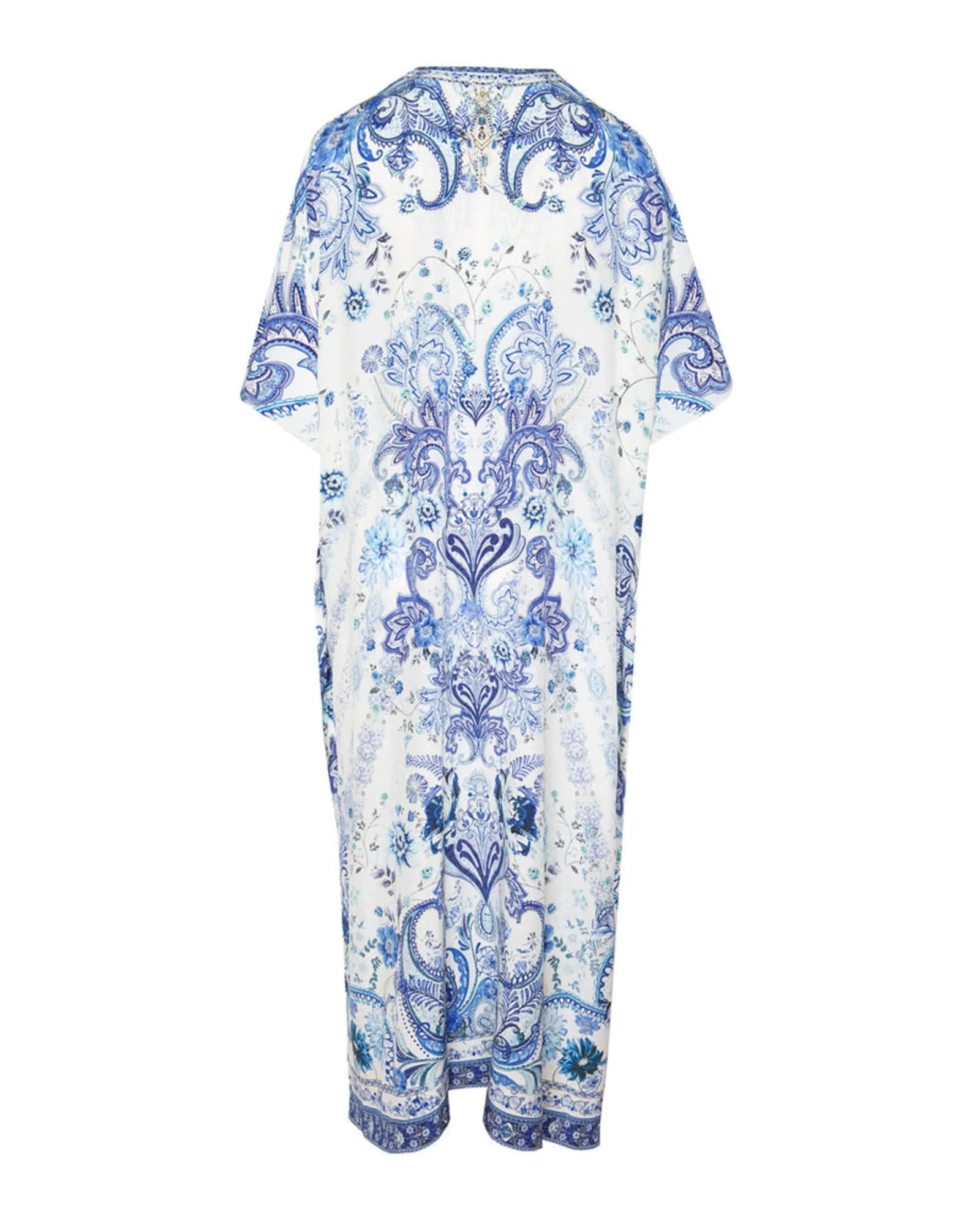 Lace Up Kaftan | Light Blue