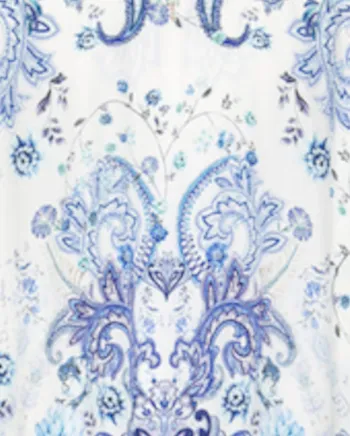 Lace Up Kaftan | Light Blue