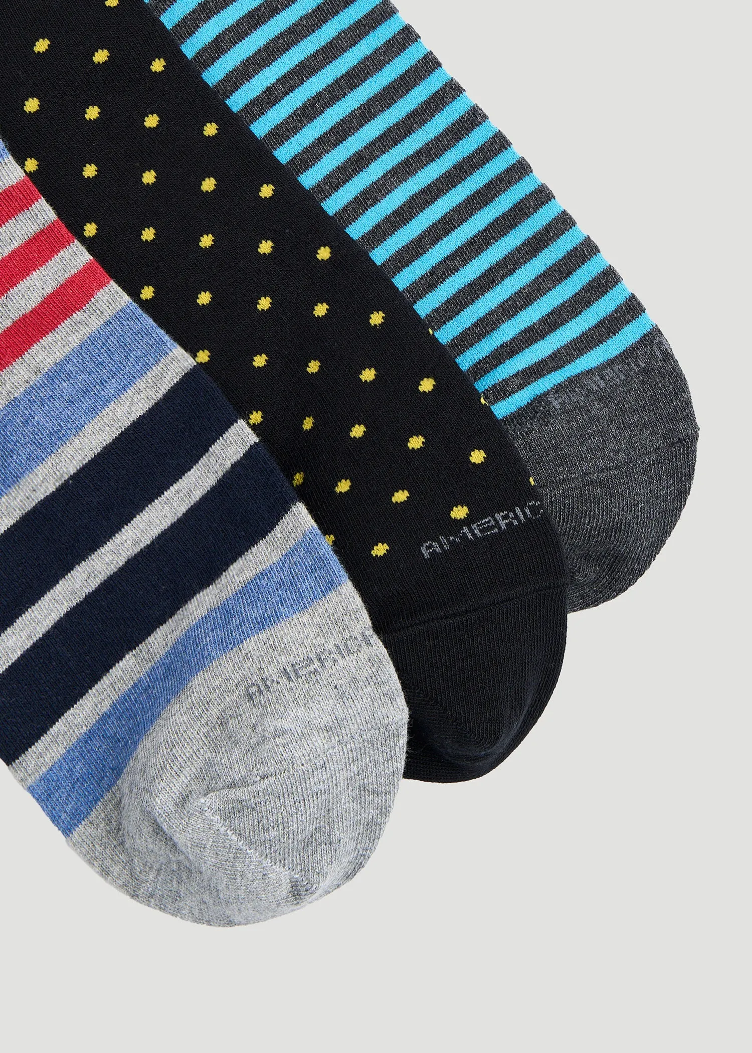 Men's Dress Socks Size 14 to 17 | Pack A (3-Pack)